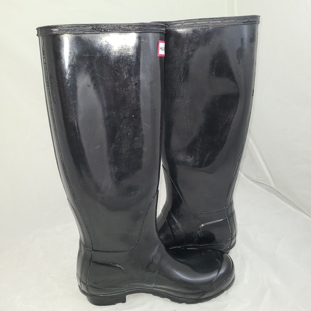 Hunter Tall Black Original Woman's Rain Boots Size 5M US - Picture 4 of 7